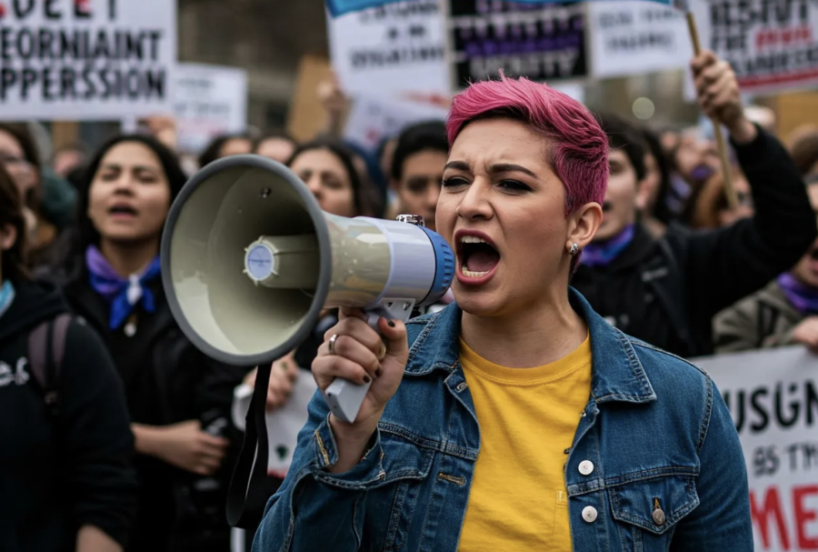Trans-rights icon. Click for story